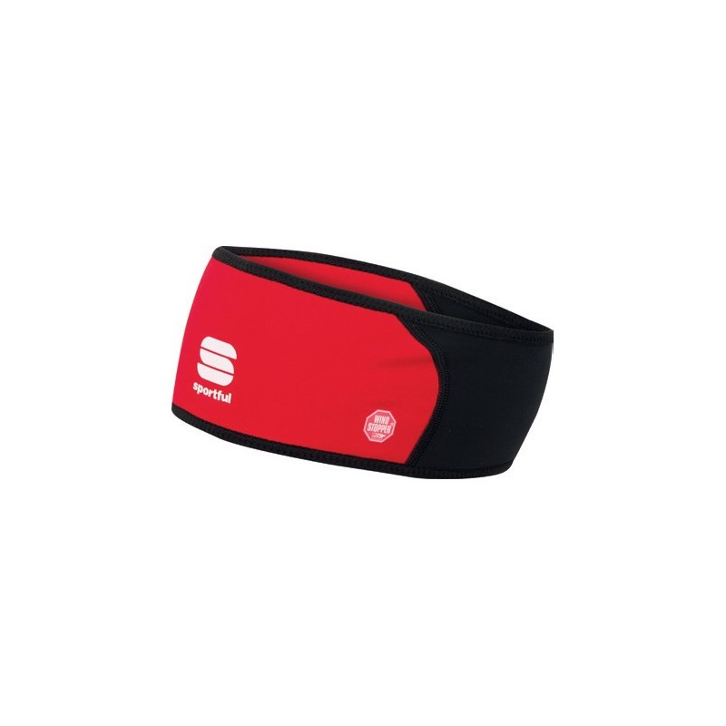 тёплая повязка Sportful Windstopper Headband красно-чёрная тёплая повязка Sportful Windstopper Headband красно-чёрная